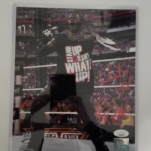 WWE R-Truth Signed Photo with Black and Red Highlights